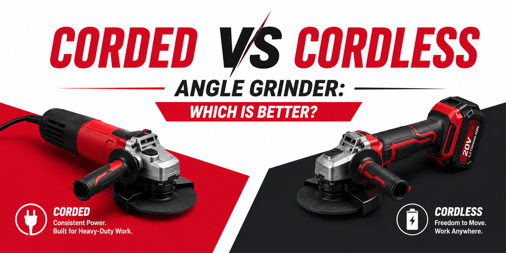 Amoladora angular con cable o inalámbrica: ¿cuál es mejor?