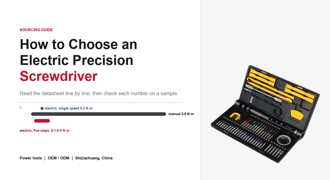 How to Choose an Electric Precision Screwdriver