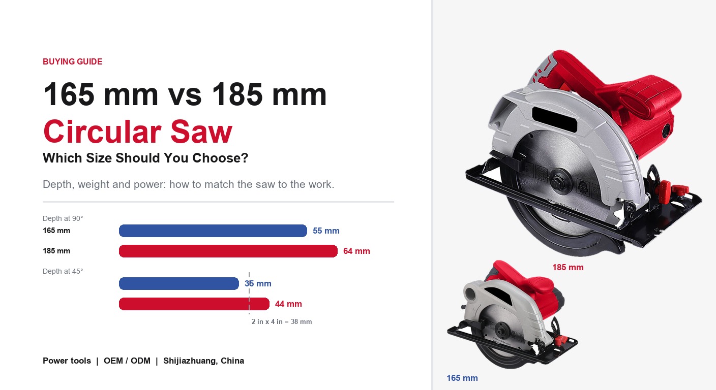 165mm vs 185mm Circular Saw: Which Size Should You Choose?